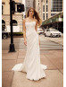 Strapless Ivory Pleated Satin Unusual Wedding Dress